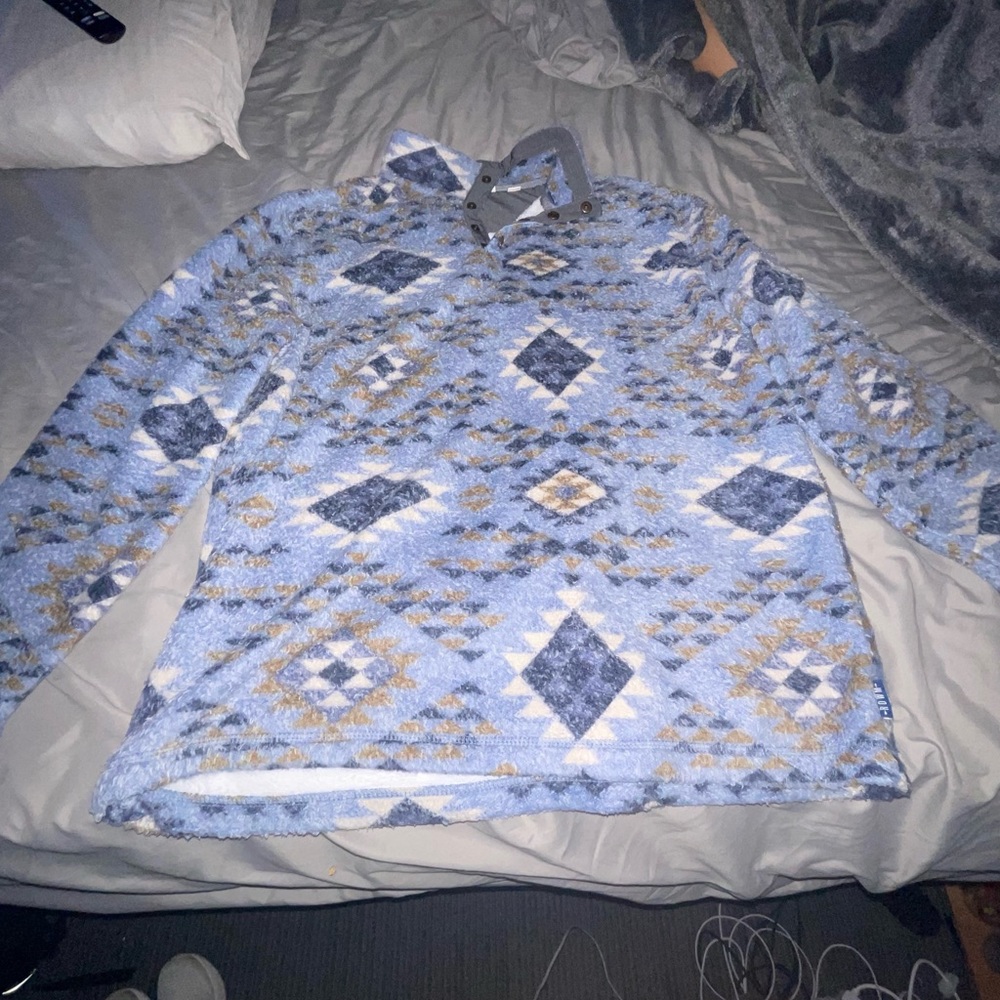 Fluffy Jacket Patterned Sherpa